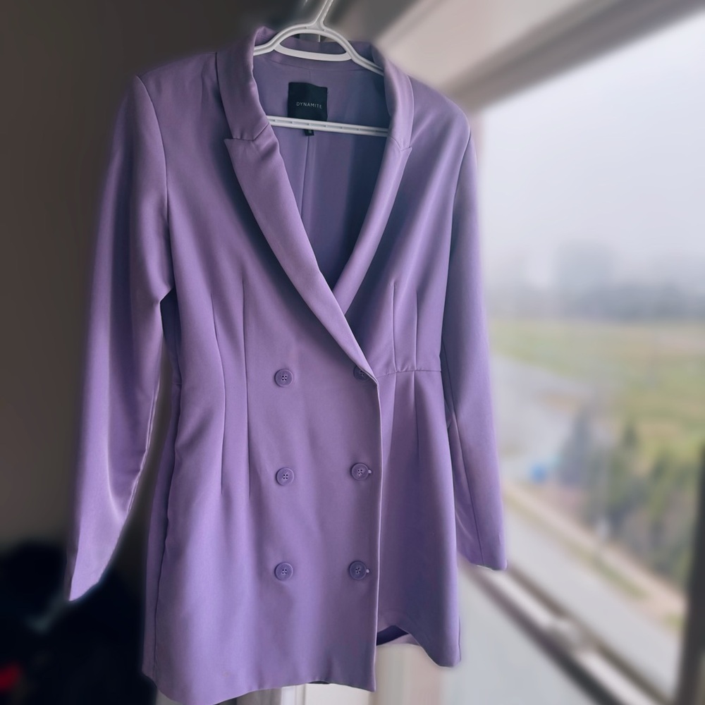 Women's Purple Double-Breasted jumpsuit